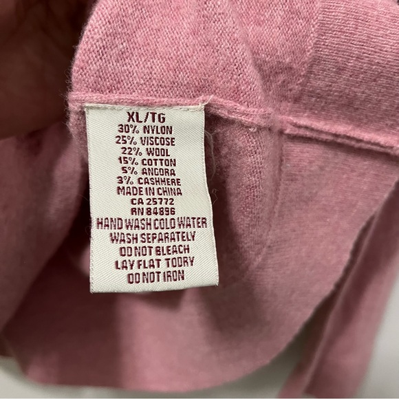 FAUX FUR TRIMMED PINK CASHMERE BLEND CARDIGAN - Picture 8 of 10